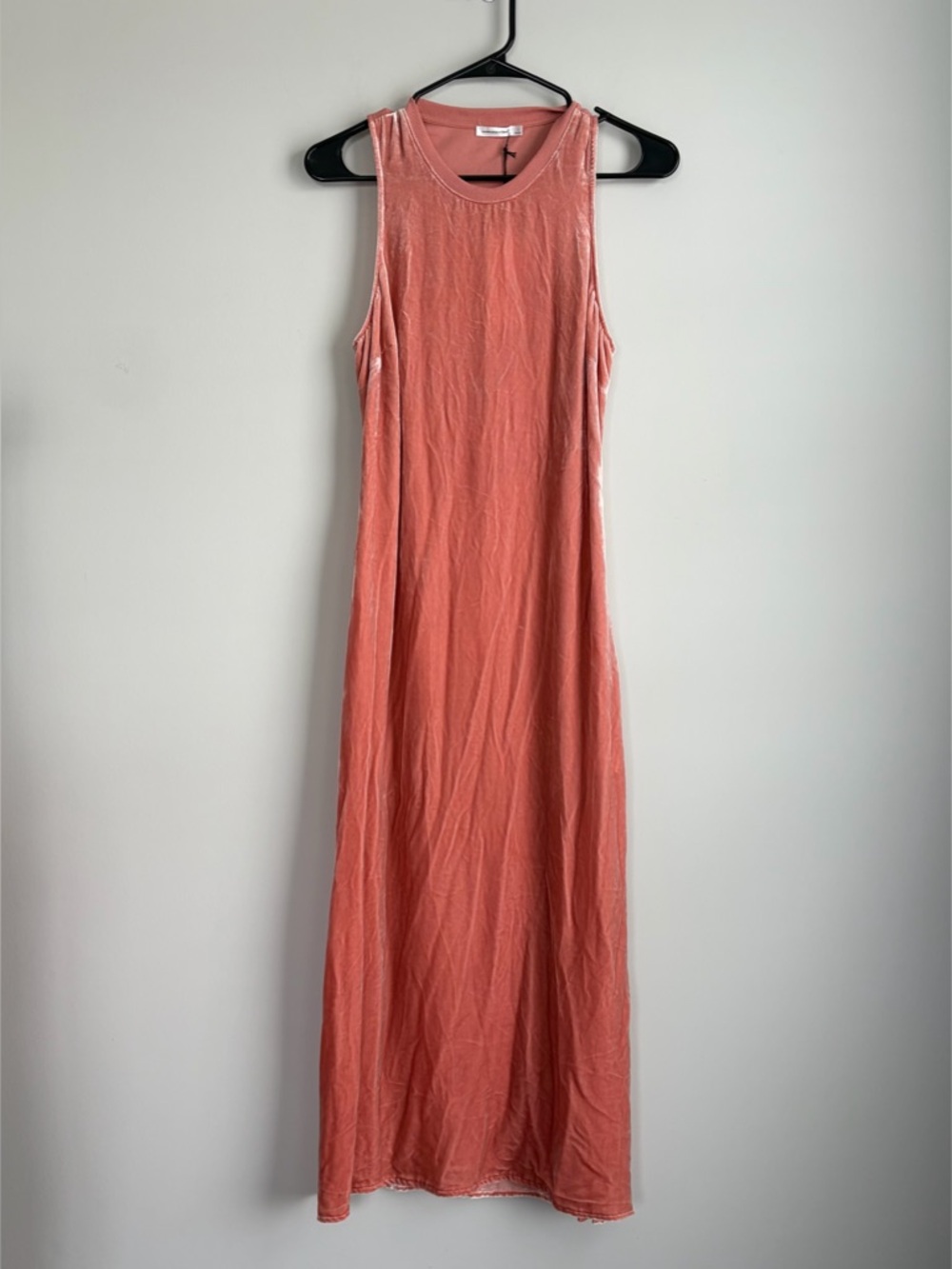 Unsubscribed Column Velvet Ribbed Sleeveless Maxi Dress